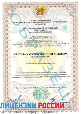 Образец сертификата соответствия аудитора Образец сертификата соответствия аудитора №ST.RU.EXP.00014299-2 Казань Сертификат ISO 14001