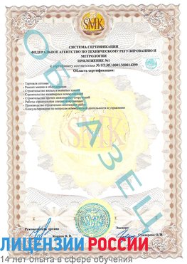 Образец сертификата соответствия (приложение) Казань Сертификат ISO 14001