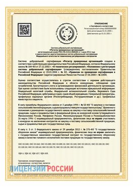 Приложение к сертификату для ИП Казань Сертификат СТО 03.080.02033720.1-2020